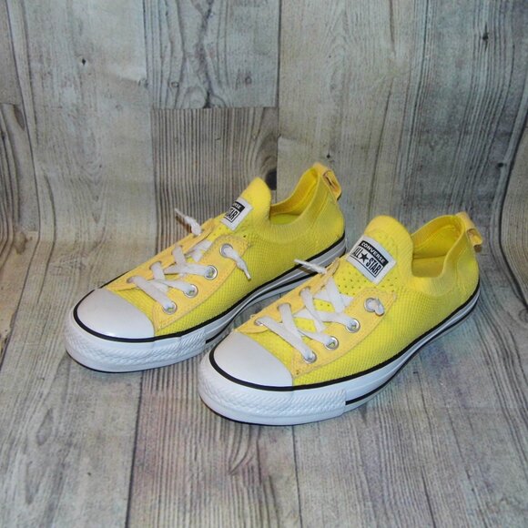 CONVERSE Chuck Taylor All Star Shoreline Knit Butter Yellow Sneakers Womens 8.5 - Picture 2 of 7
